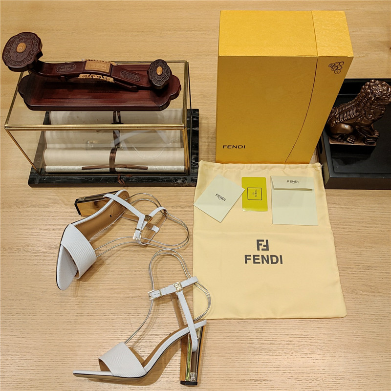 F**di electroplated high heel sandals