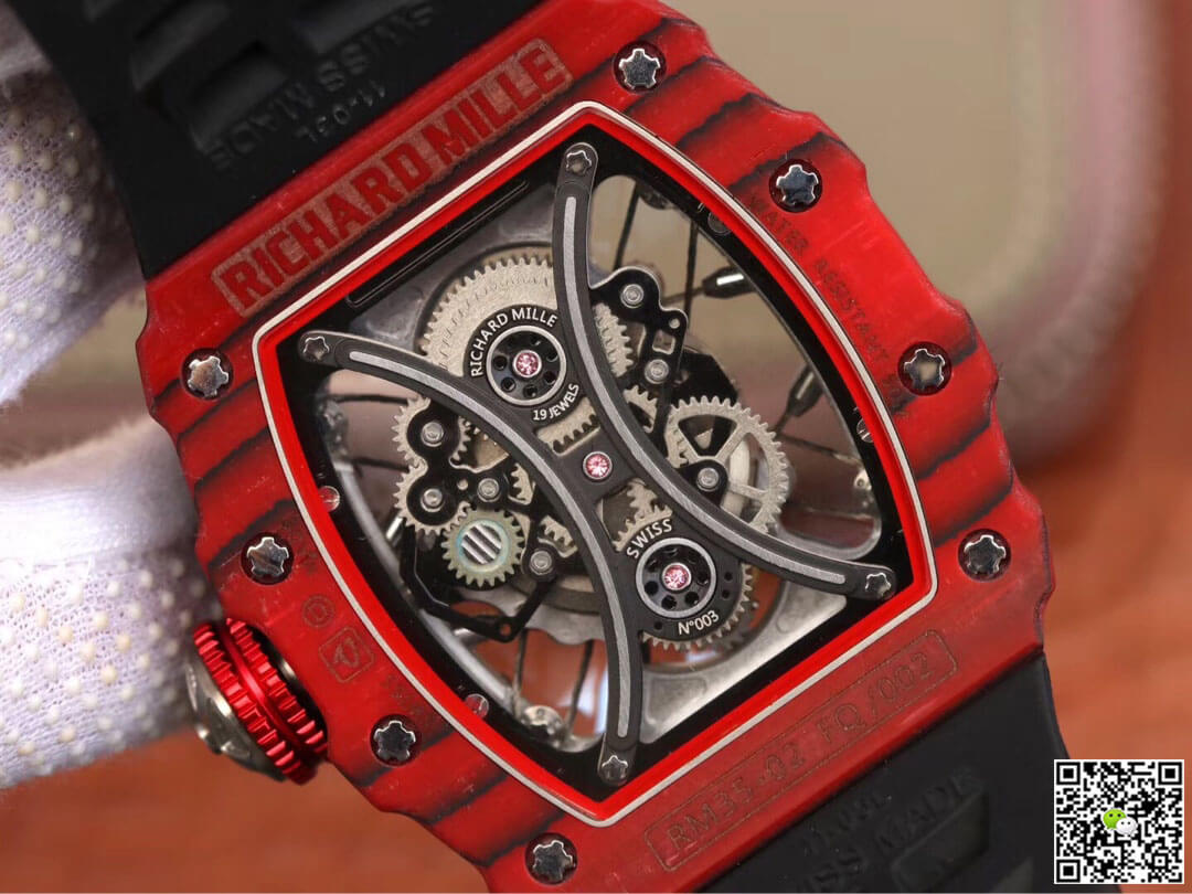 Replica Richard Mille RM53-01 1:1 Best Edition KV Factory TPT Carbon Fiber Black Strap