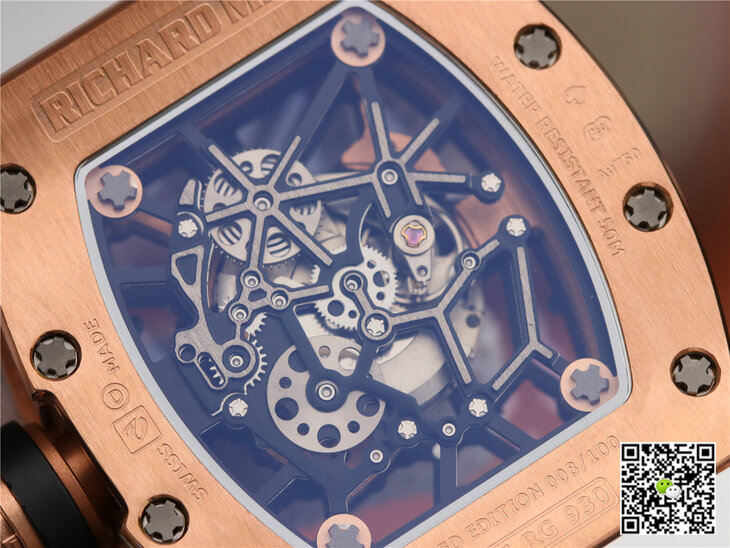 Replica Richard Mille RM035 Americas KV Factory 1:1 Best Edition Rose Gold White Strap