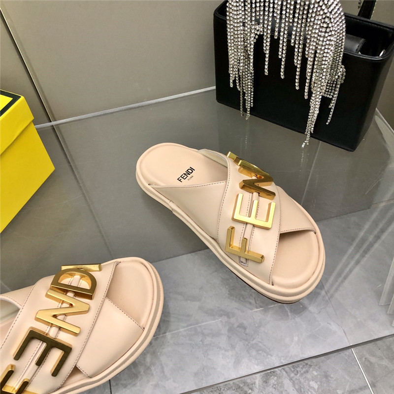 F**di metal logo slides