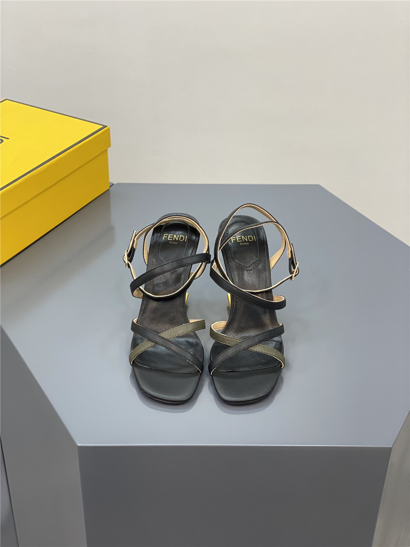 F**di mink heeled sandals