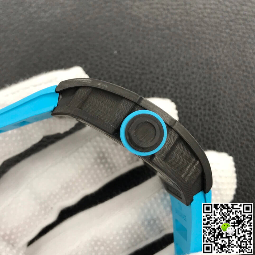 Replica Richard Mille RM055 1:1 Best Edition ZF Factory Blue Rubber Strap