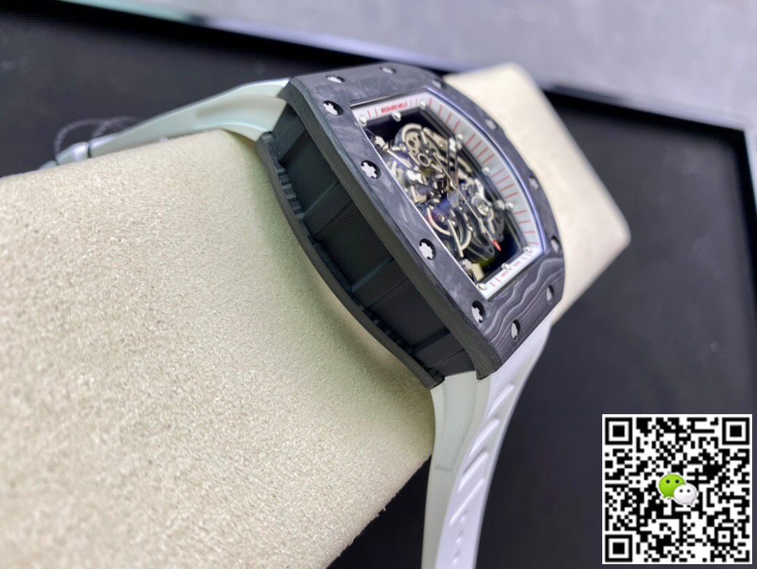 Replica Richard Mille RM055 1:1 Best Edition KV Factory V2 White Rubber Strap