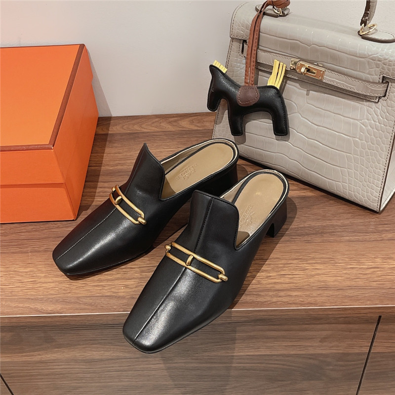 H**me5 muller chunky heel slippers
