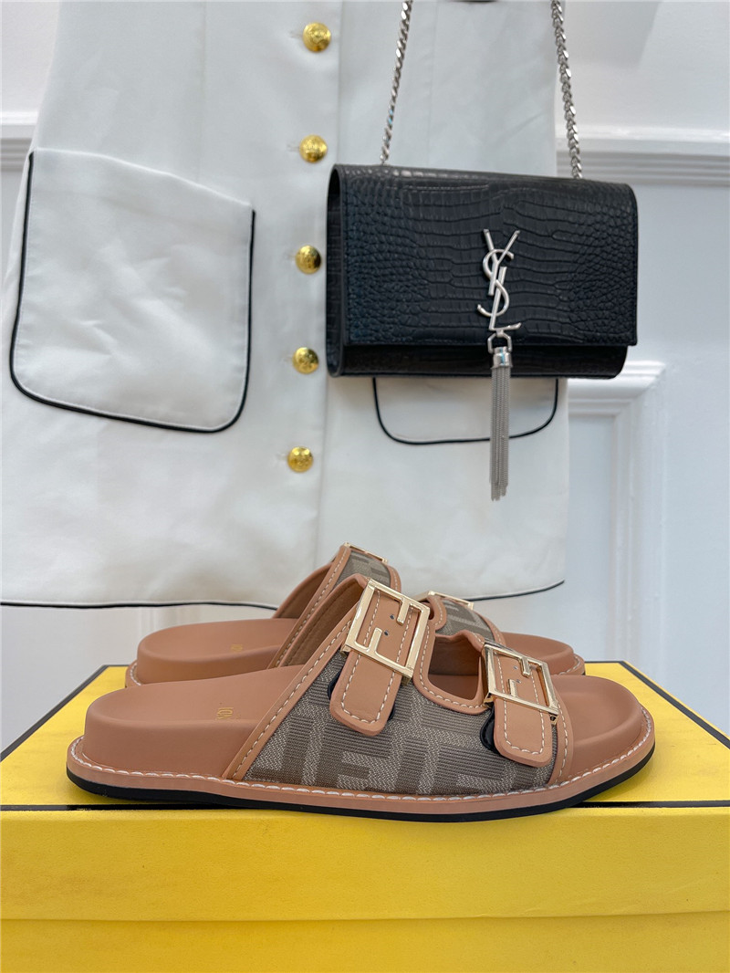 F**di ff logo plaque sandals
