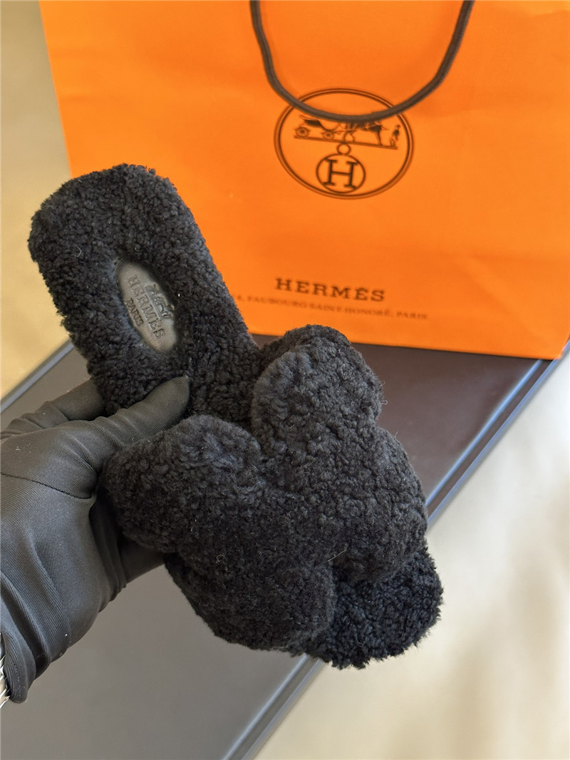 H**me5 fur roll cake hair H slippers