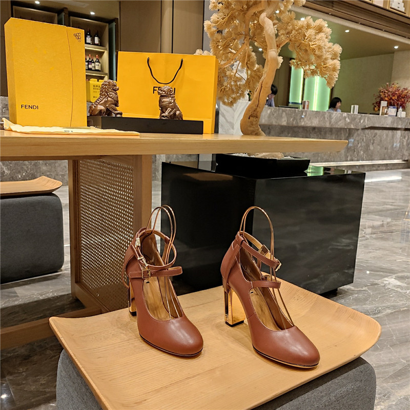 F**di electroplated high heel sandals