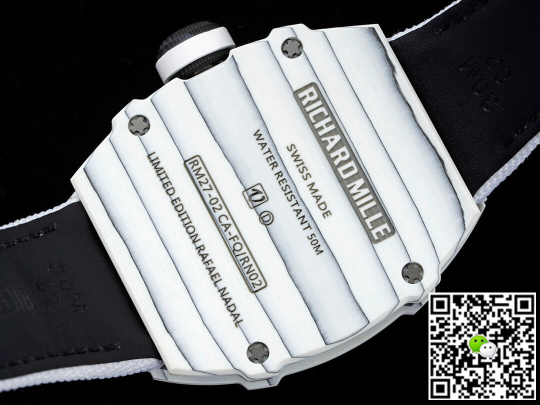 Replica Richard Mille RM27-02 Rafael Nadal Tourbillon 1:1 Best Edition RM Factory White Strap
