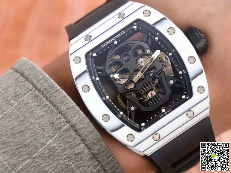 Replica Richard Mille RM052-01 1:1 Best Edition JB Factory White Ceramic Swiss Tourbillon