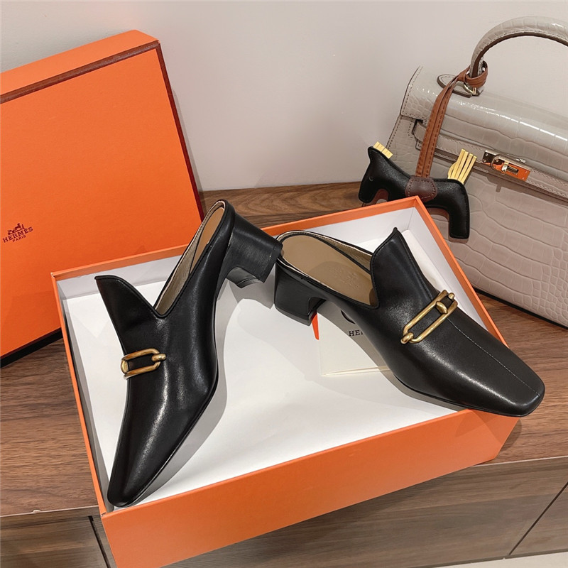H**me5 muller chunky heel slippers