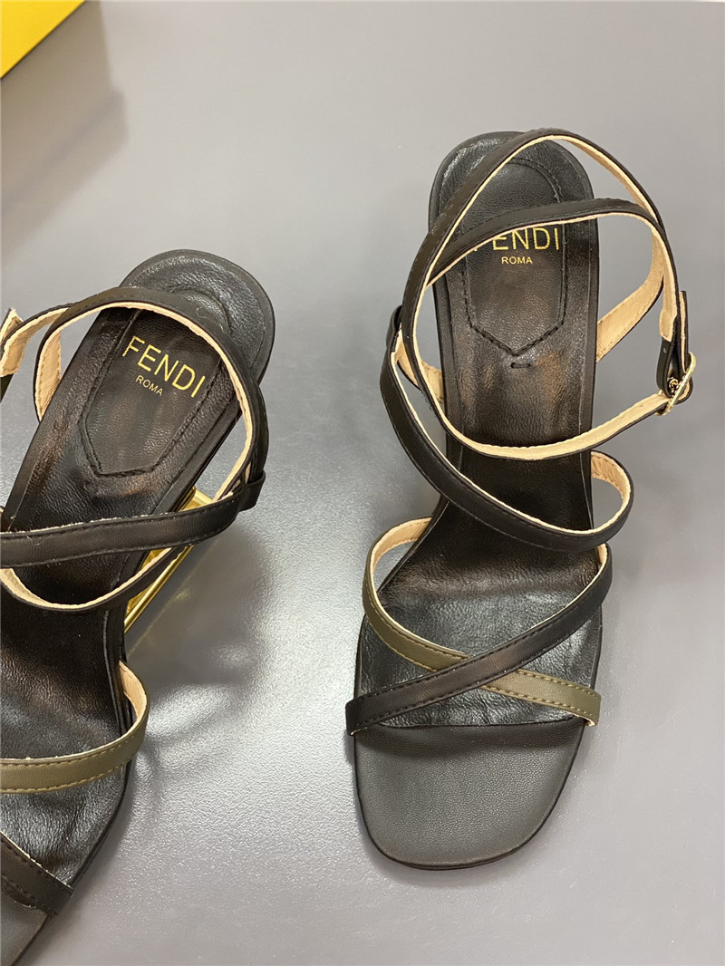 F**di mink heeled sandals