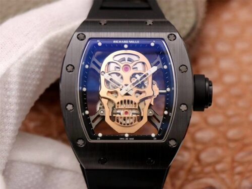 Replica Richard Mille RM052-01 1:1 Best Edition ZF Factory Rose Gold Skull Dial Swiss Movement