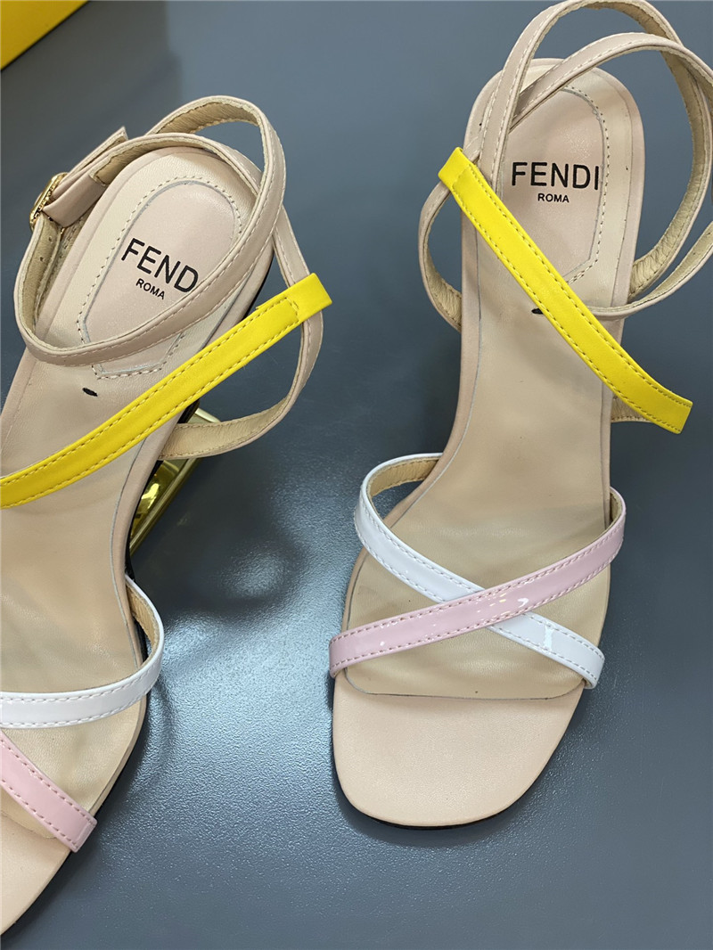 F**di mink heeled sandals