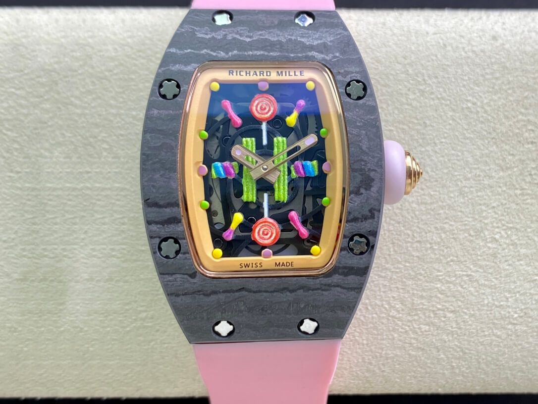 Richard Mille Replica RM-07 Bon Bon 1:1 Best Edition RM Factory Pink Strap