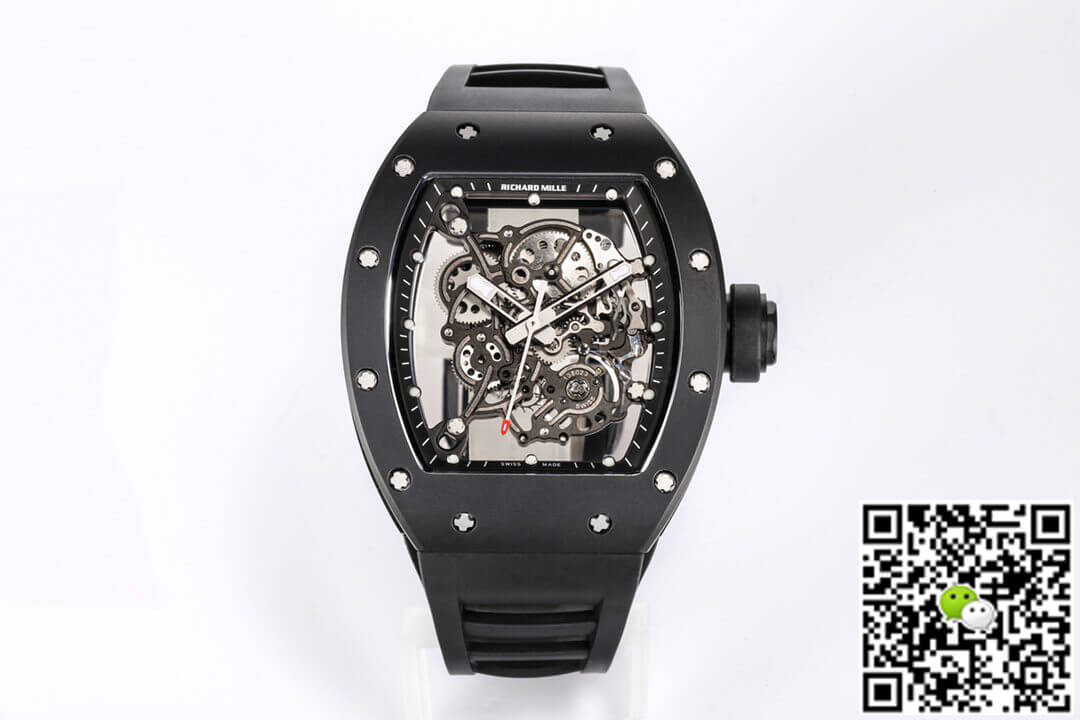 Replica Richard Mille RM-055 1:1 Best Edition BBR Factory V2 Black Ceramic Case