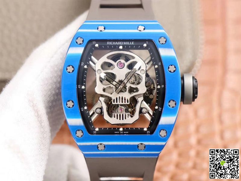 Replica Richard Mille RM052-01 1:1 Best Edition JB Factory Blue Ceramic Swiss Tourbillon