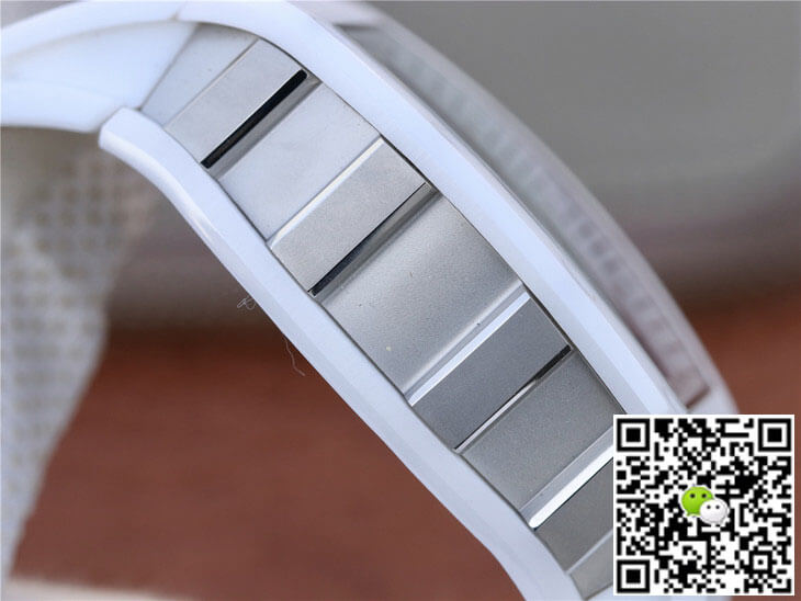 Replica Richard Mille RM055 1:1 Best Edition KV Factory White Rubber Strap