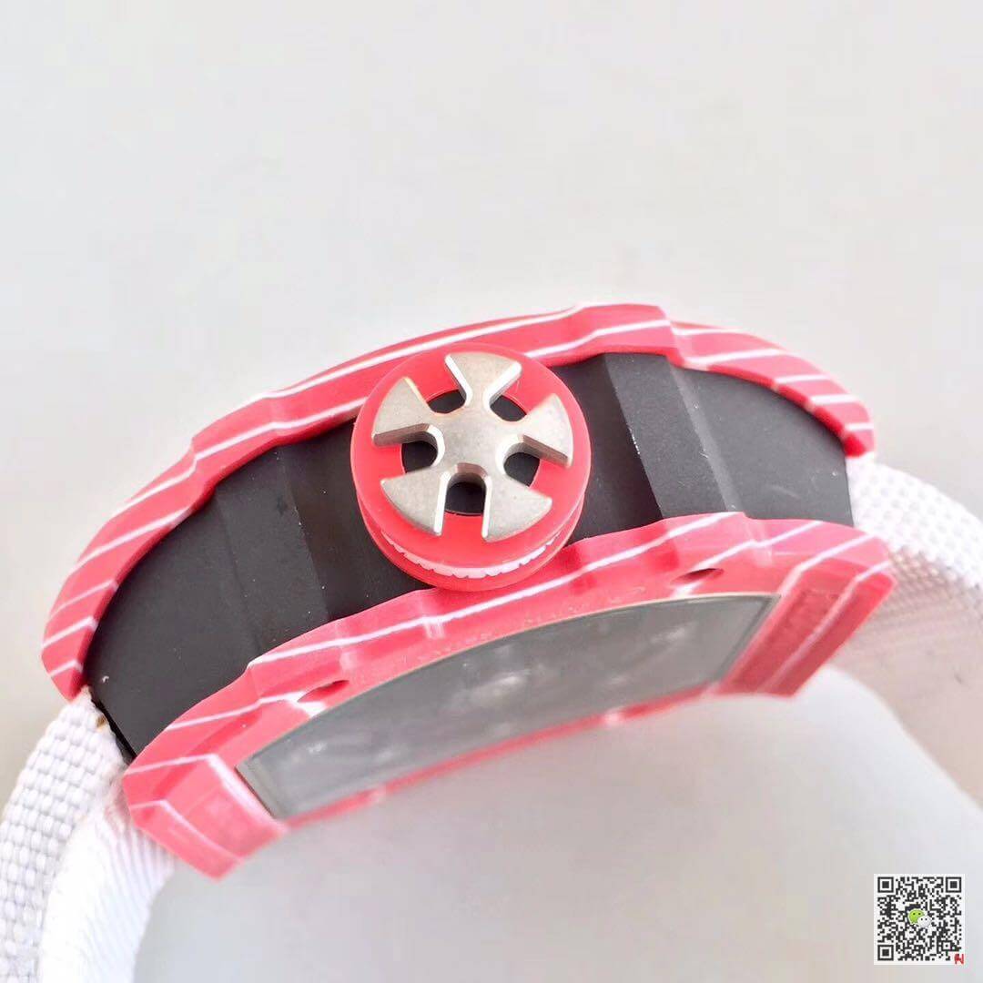 Replica Richard Mille RM67-02 KV Factory 1:1 Best Edition Swiss ETA8215 Red Forge Carbon Bezel