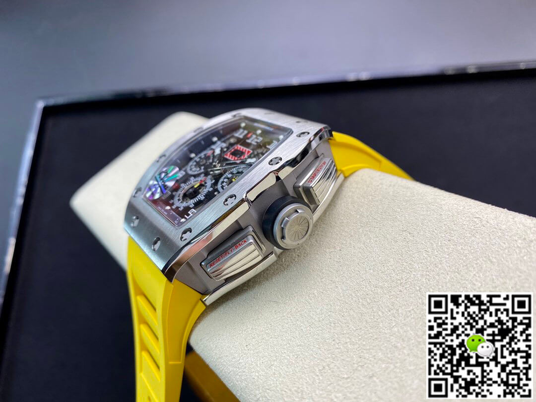 Replica Richard Mille RM11 1:1 Best Edition KV Factory Titanium Yellow Strap