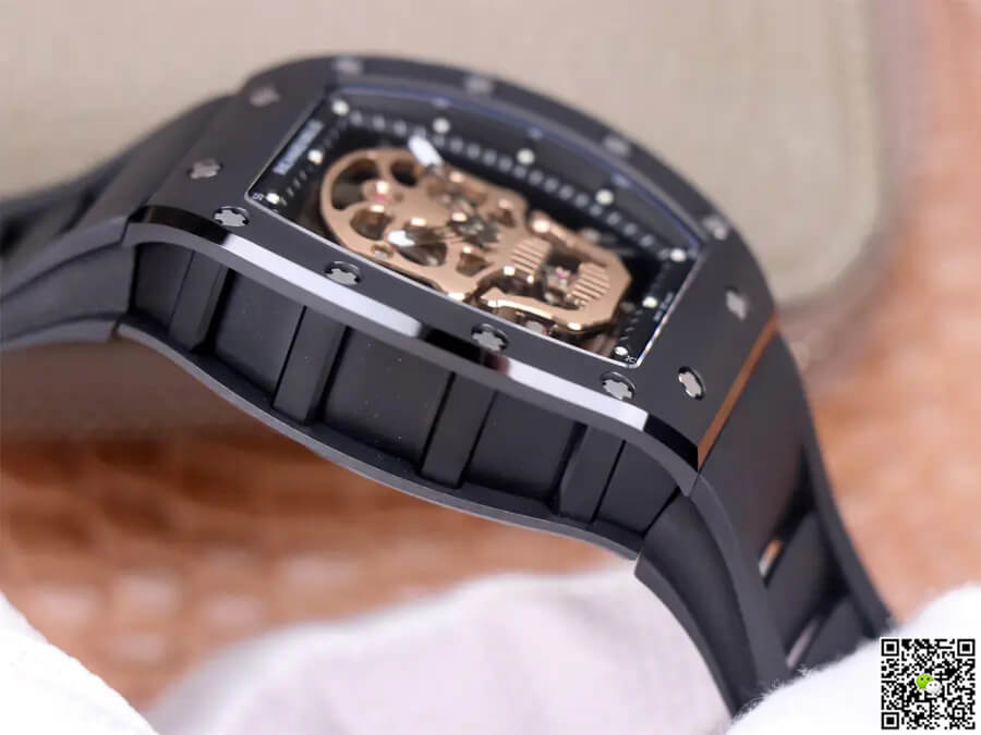 Replica Richard Mille RM52-01 Tourbillon 1:1 Best Edition JB Factory Rose Gold Skull Dial