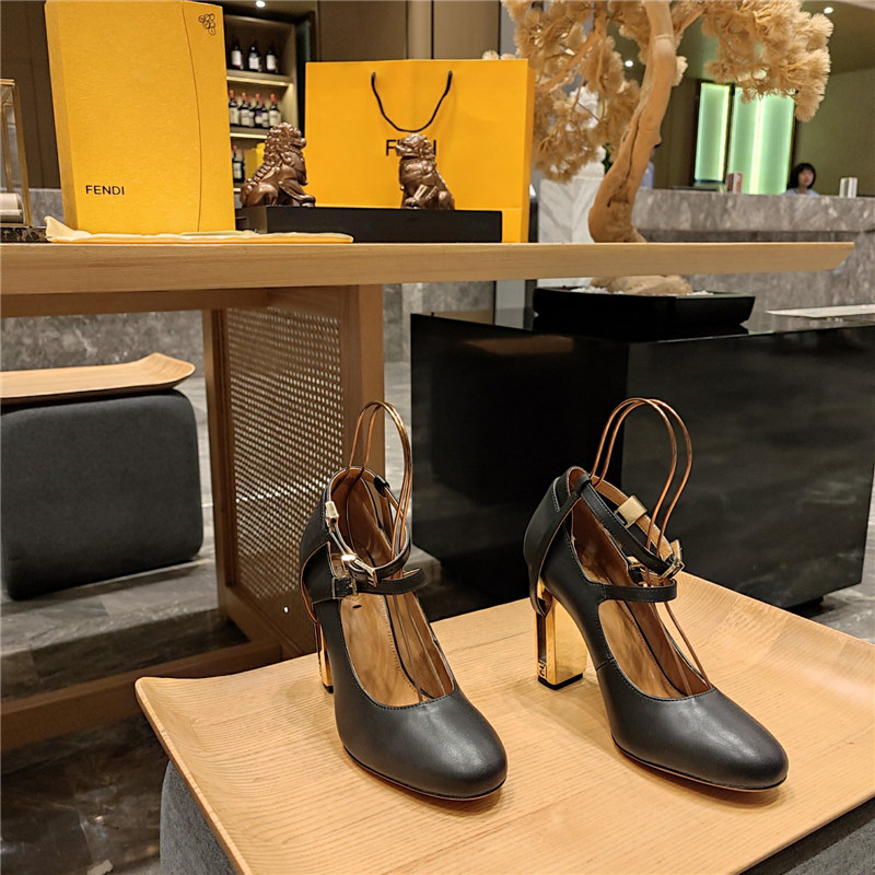 F**di electroplated high heel sandals