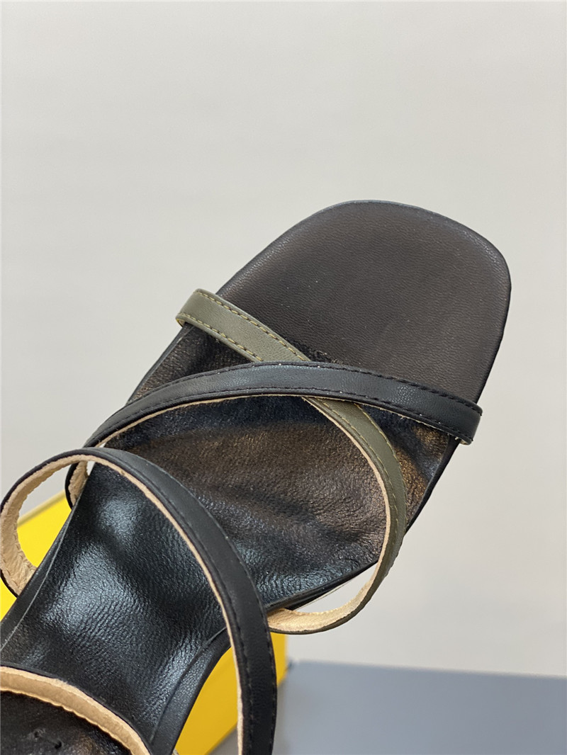 F**di mink heeled sandals