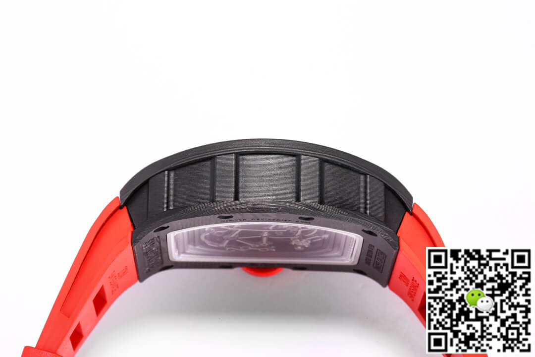 Replica Richard Mille RM055 NTPT 1:1 Best Edition BBR Factory Carbon Fiber Red Strap
