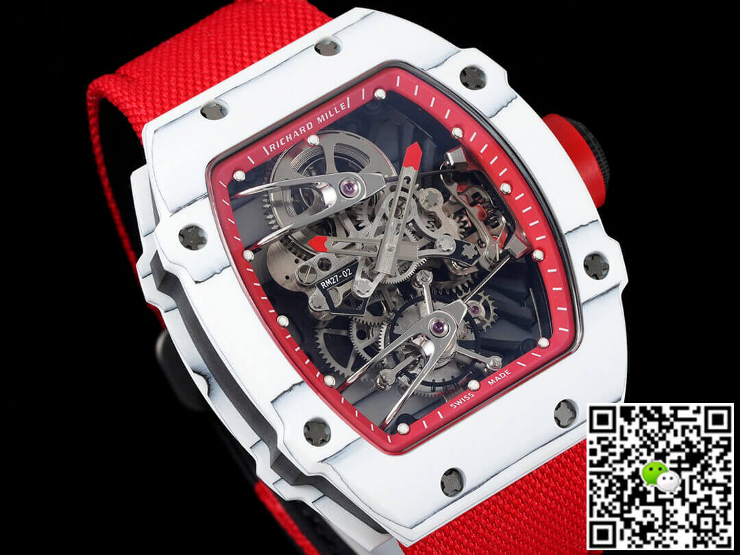 Replica Richard Mille RM27-02 Rafael Nadal Tourbillon 1:1 Best Edition RM Factory Red Strap