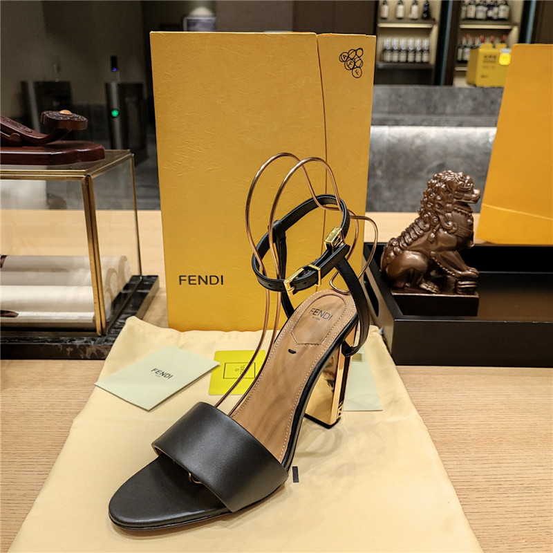 F**di electroplated high heel sandals