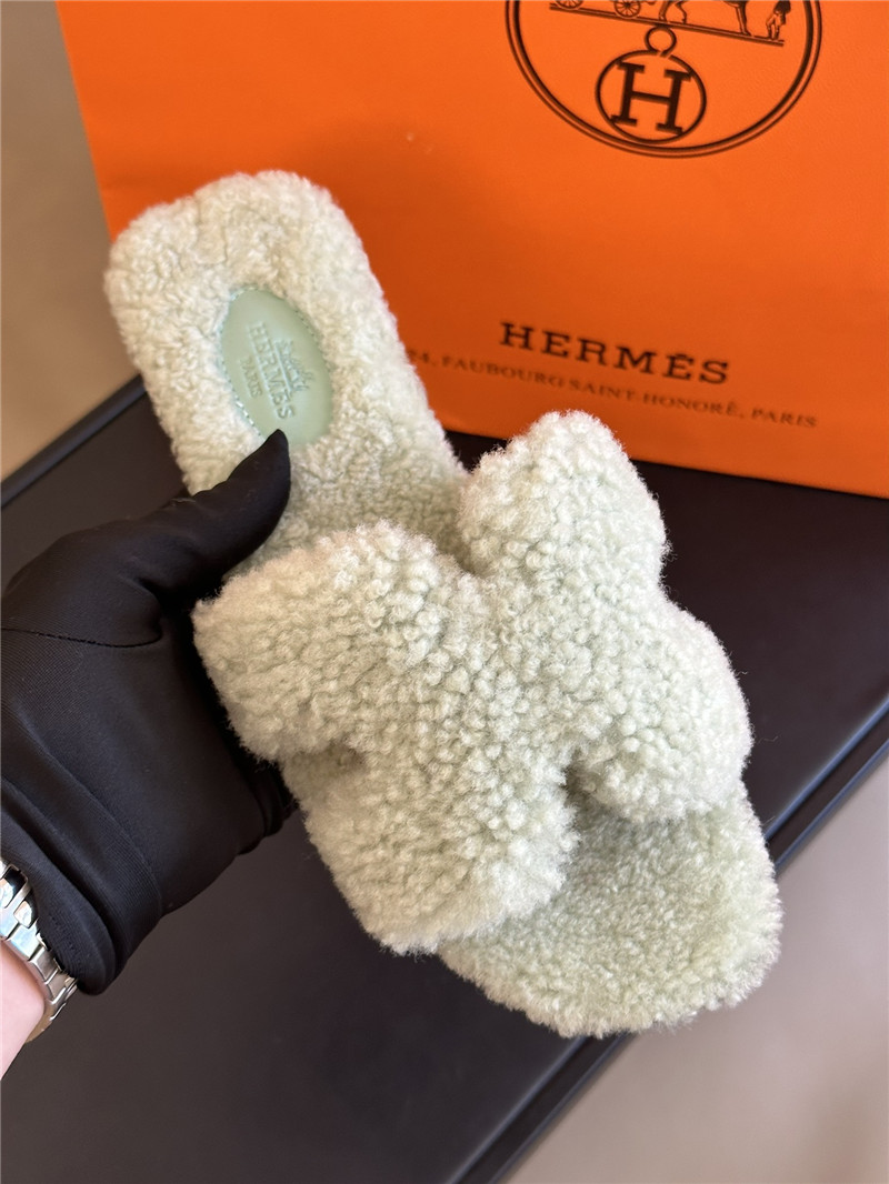 H**me5 fur roll cake hair H slippers