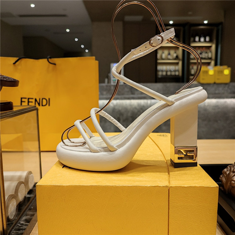 F**di color block haute couture sandals