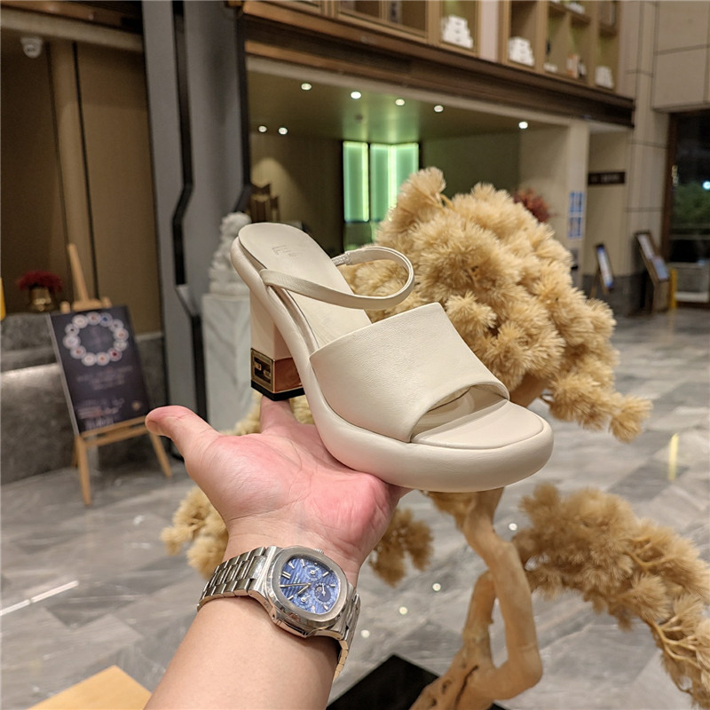 F**di block heel sandals