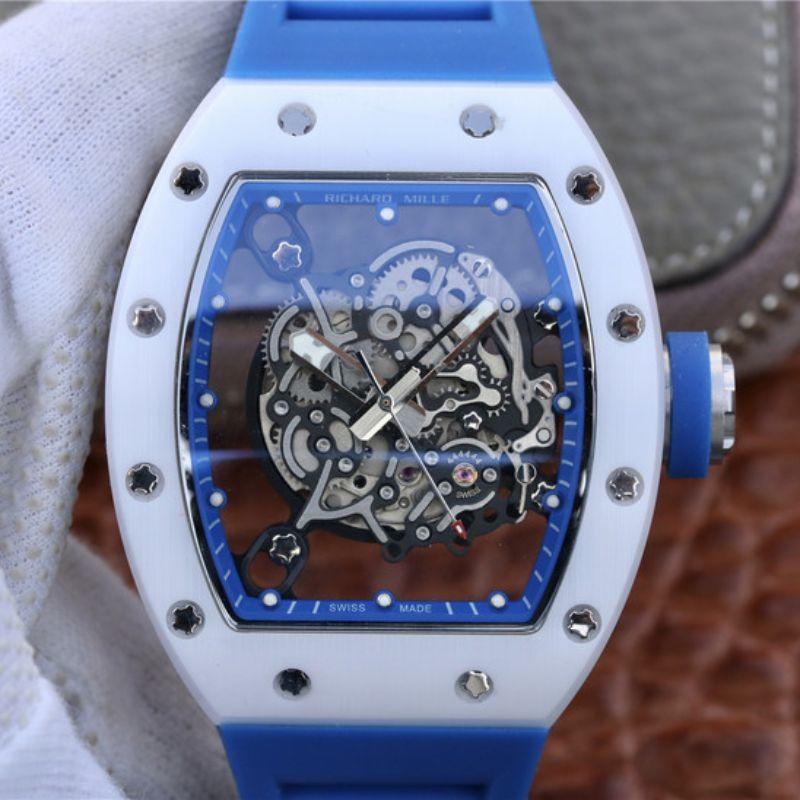 Replica Richard Mille RM055 KV Factory 1:1 Best Edition Swiss ETA8215 blue strap