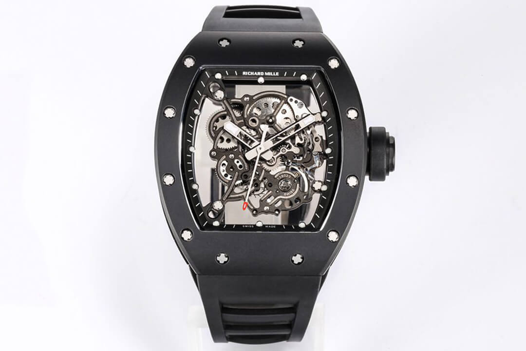 Replica Richard Mille RM-055 1:1 Best Edition BBR Factory V2 Black Ceramic Case