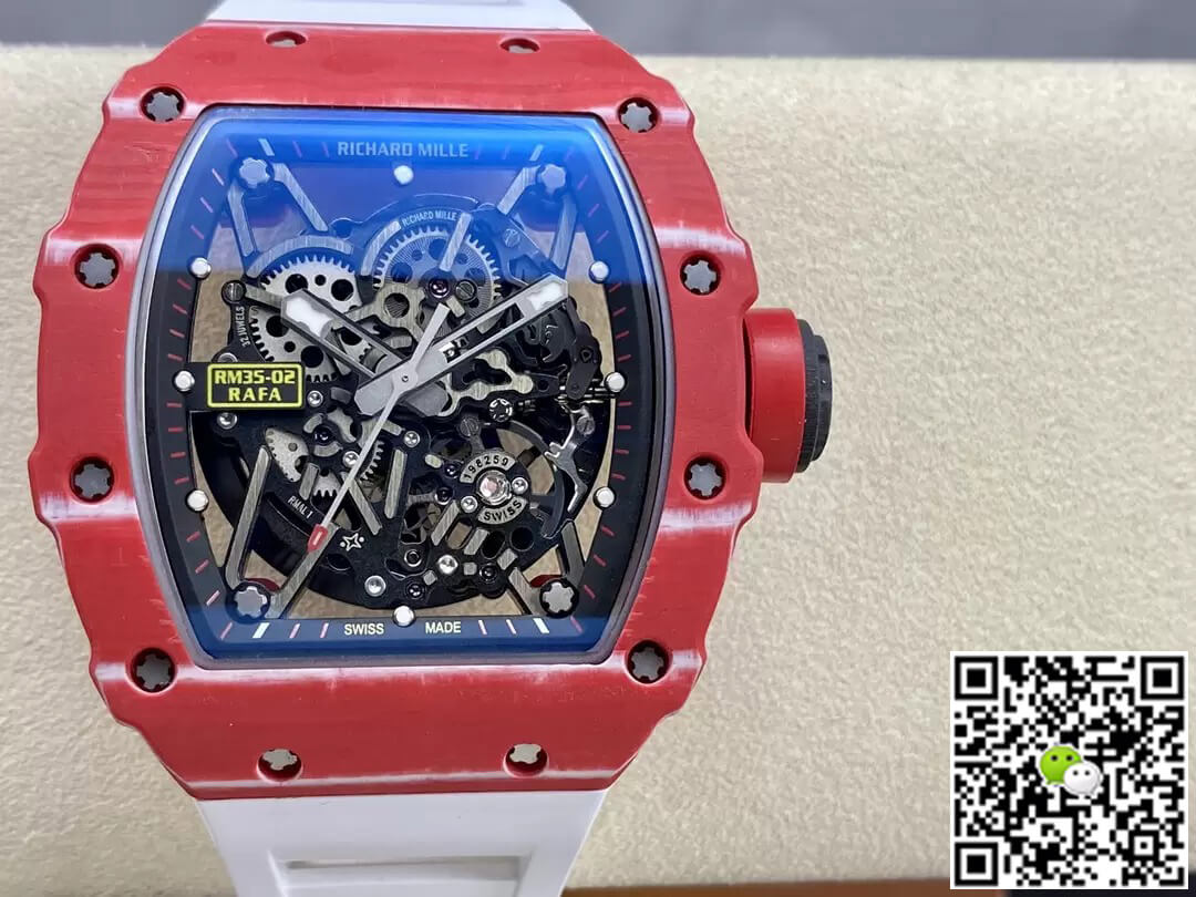 Richard Mille Replica RM35-02 1:1 Best Edition T+ Factory NTPT Carbon Fiber White Strap