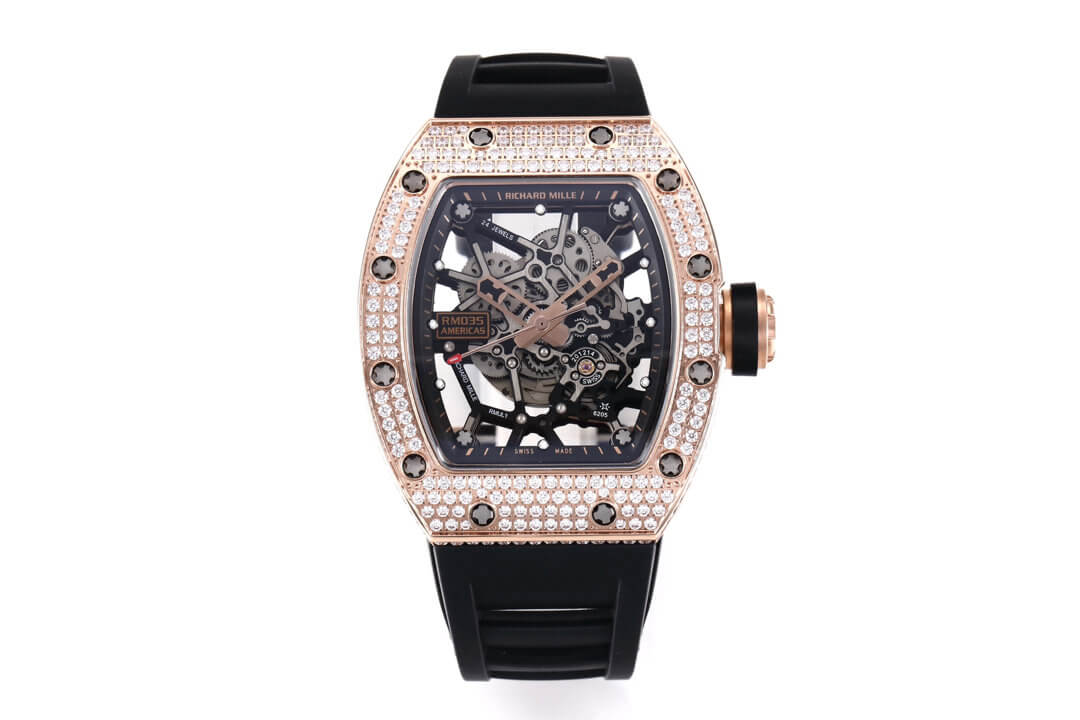 Replica Richard Mille RM035 Americas 1:1 Best Edition KV Factory D1am0nd Case