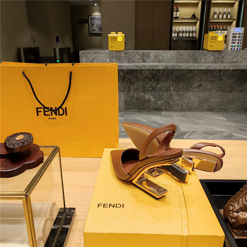 F**di strappy toe high heel sandals