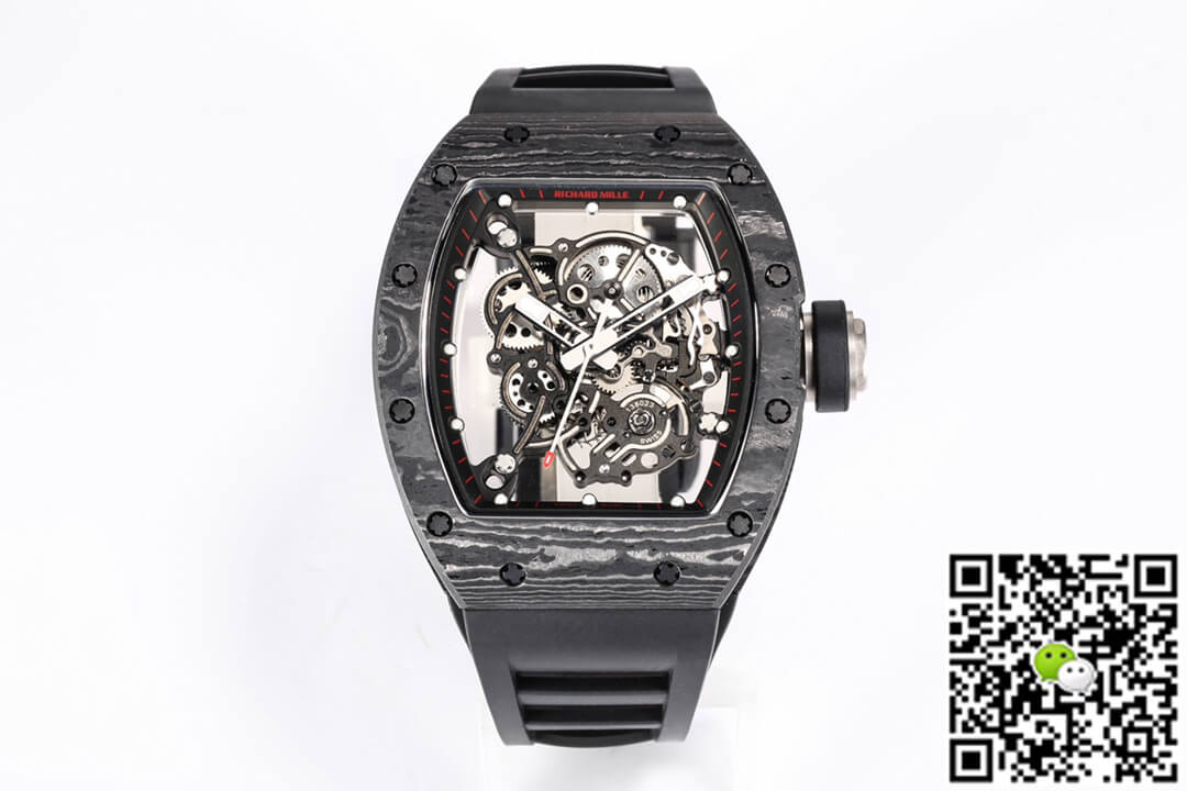 Replica Richard Mille RM055 NTPT 1:1 Best Edition BBR Factory Black Carbon Fiber Dial