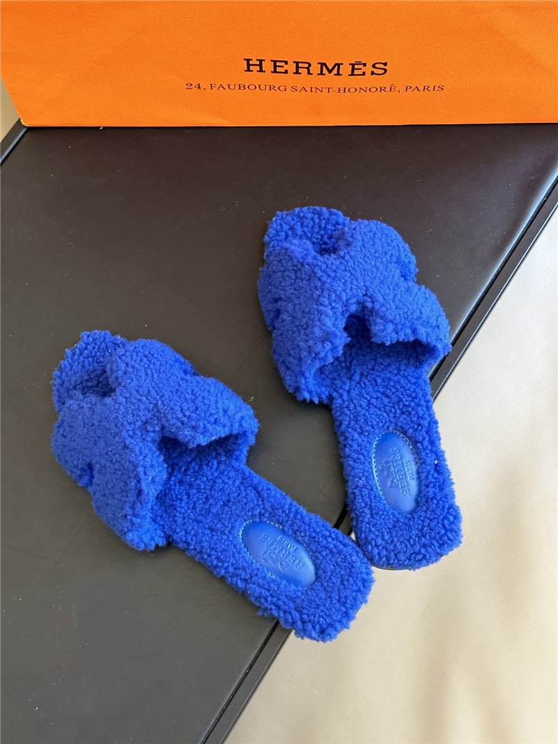 H**me5 fur roll cake hair H slippers