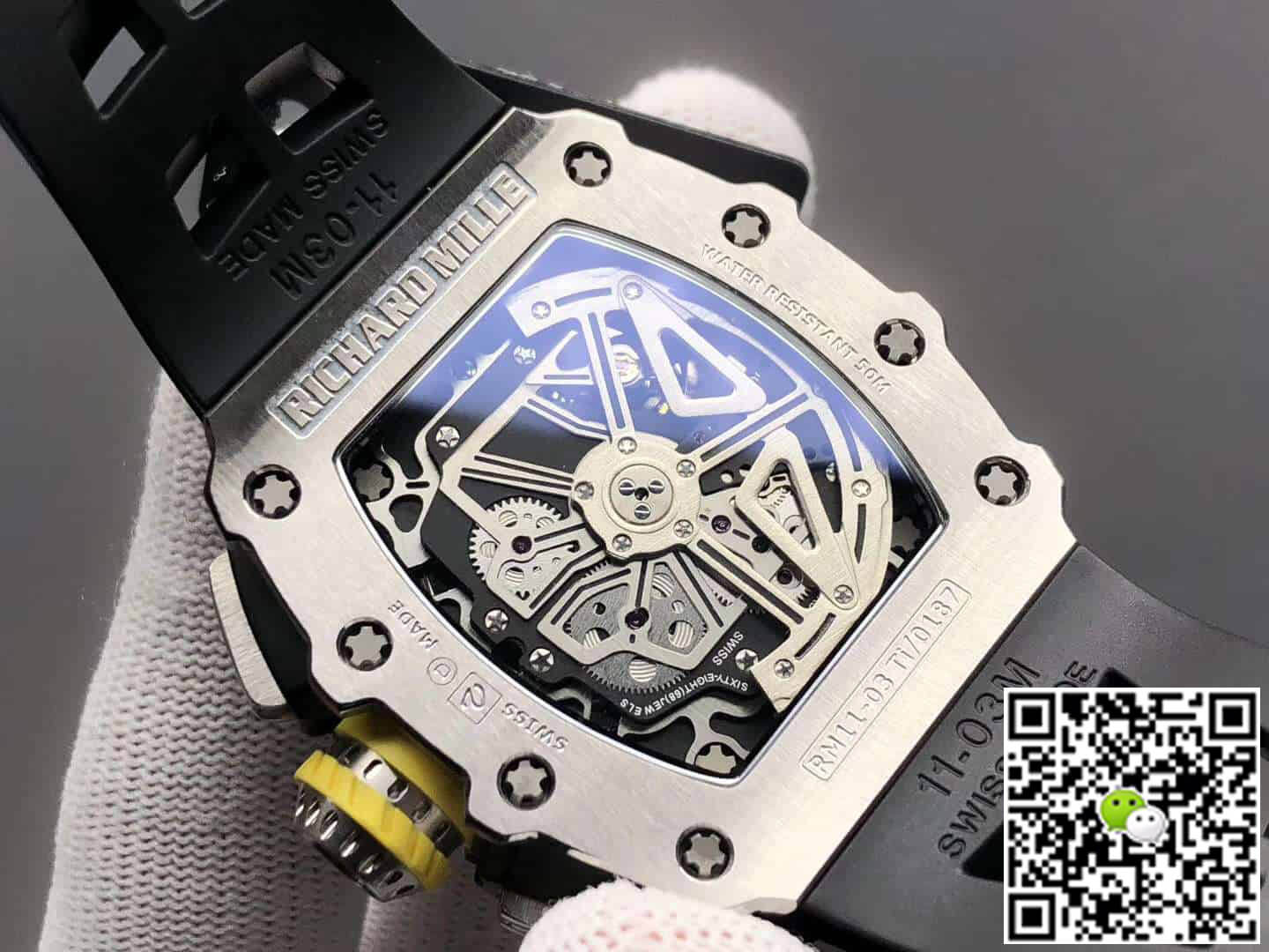 Richard Mille Replica RM11-03 1:1 Best Edition KV Factory Titanium Case Rubber Strap