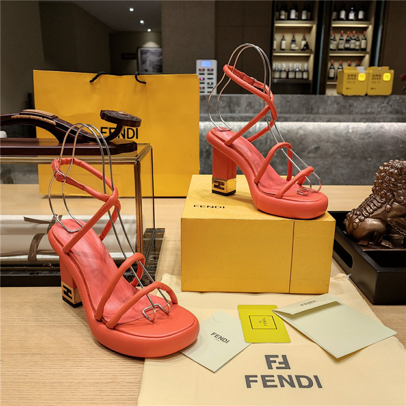 F**di color block haute couture sandals