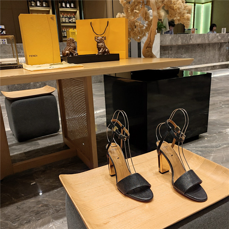 F**di electroplated high heel sandals