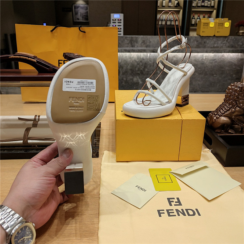 F**di color block haute couture sandals