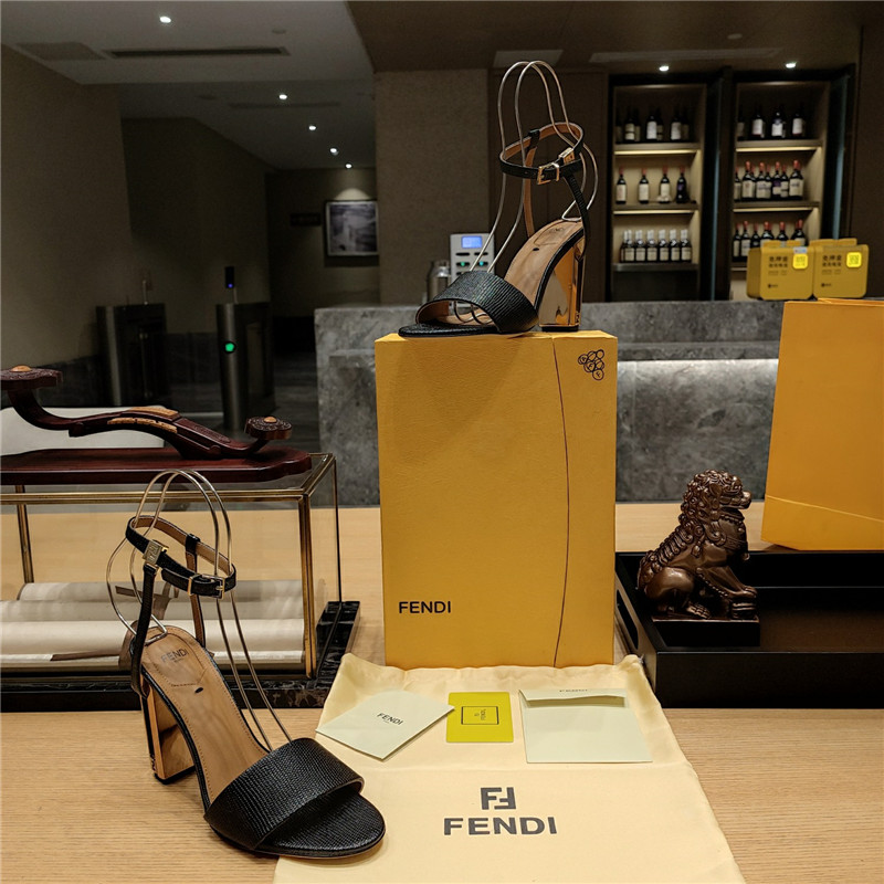 F**di electroplated high heel sandals