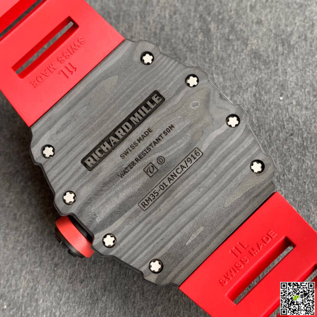 Replica Richard Mille RM35-01 1:1 Best Edition KV Factory Red Strap