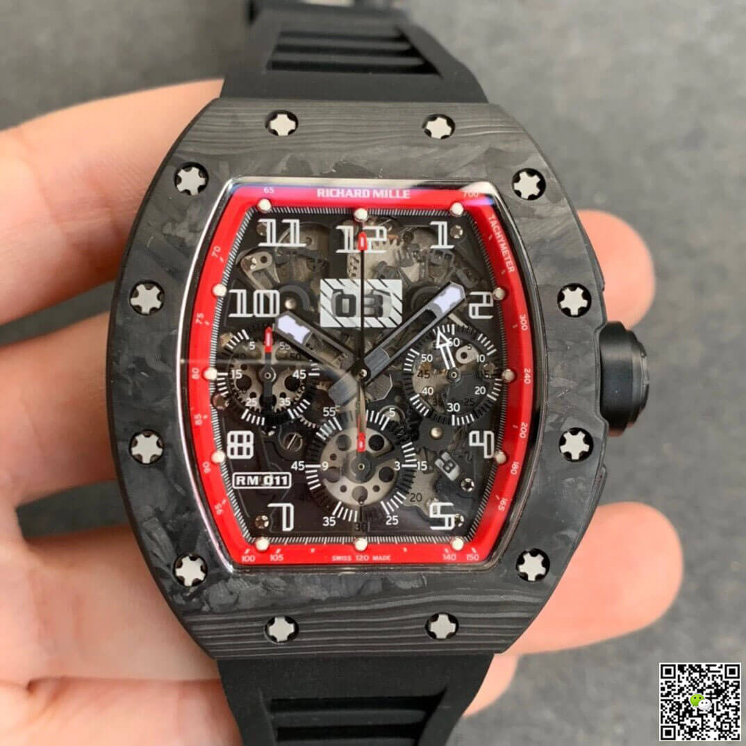 Replica Richard Mille RM011 1:1 Best Edition KV Factory Carbon Fiber Case