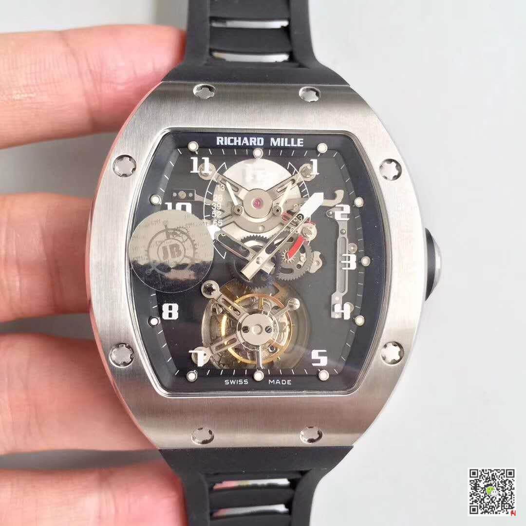 Replica Richard Mille RM001 Tourbillon JB factory 1:1 Best Edition Swiss Tourbillon Black Dial