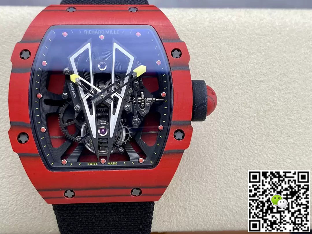Richard Mille Replica RM27-03 Tourbillon 1:1 Best Edition BBR Factory Red Carbon Fiber Case