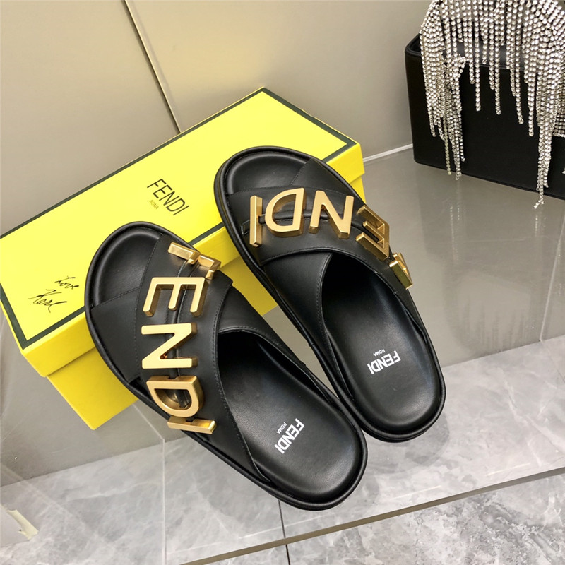 F**di cross flat sandals