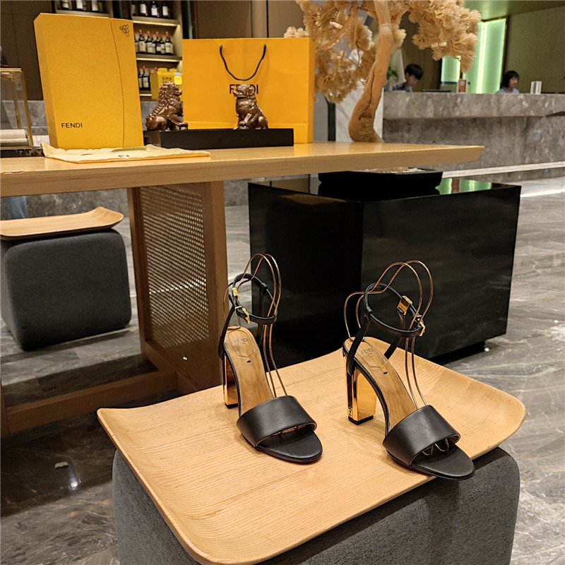 F**di electroplated high heel sandals